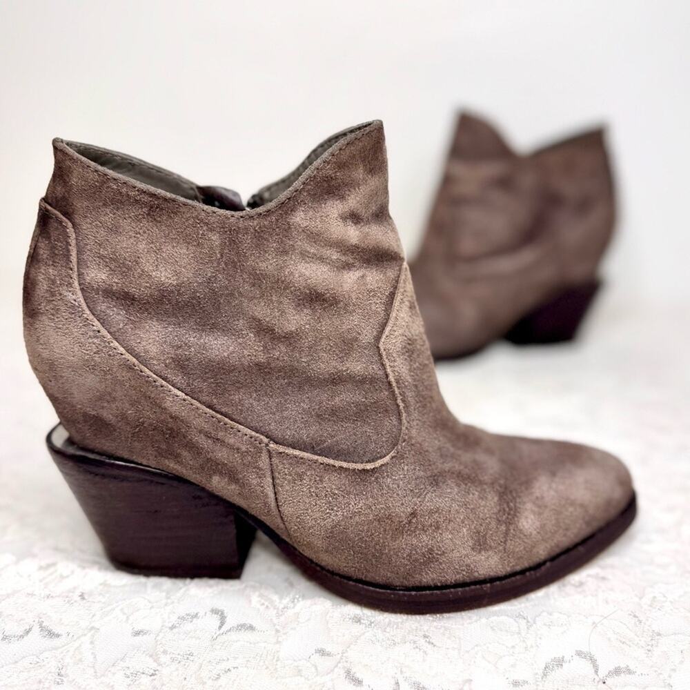 ASH Moka Ankle Booties Leather Heels Zipper Western Boots EU 37.5 | US 7 - 7.5